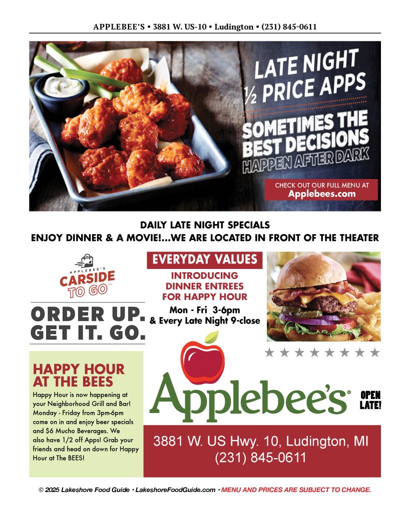 2025 Applebees Full Page Food Guide