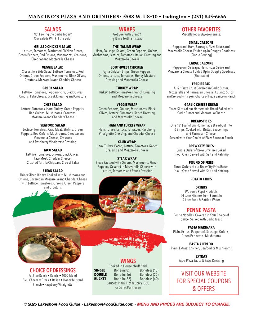 2025 Mancinos Food Guide pg2