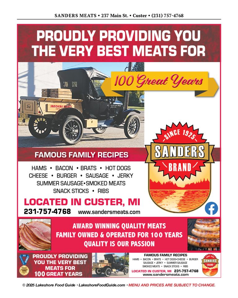 2025 Sanders Meats Food Guide
